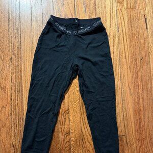 icebreaker 260 black long underwear leggings cottagecore wool m but runs small